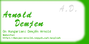 arnold demjen business card
