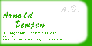 arnold demjen business card